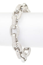 Load image into Gallery viewer, Micro Pave CZ Chain Link Statement Bracelet