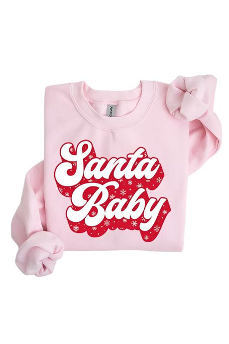 Santa Baby Graphic Fleece Sweatshirts