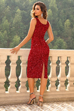 Load image into Gallery viewer, Sequin Sleeveless Slit Dress